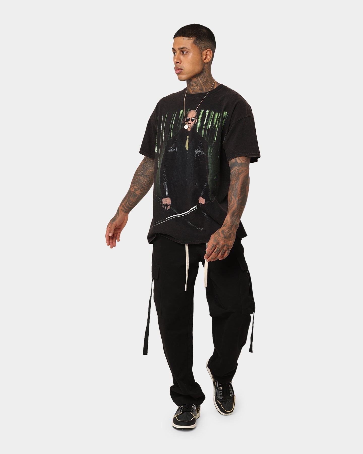 American Thrift X The Matrix Morpheus Vintage T-Shirt Black Wash