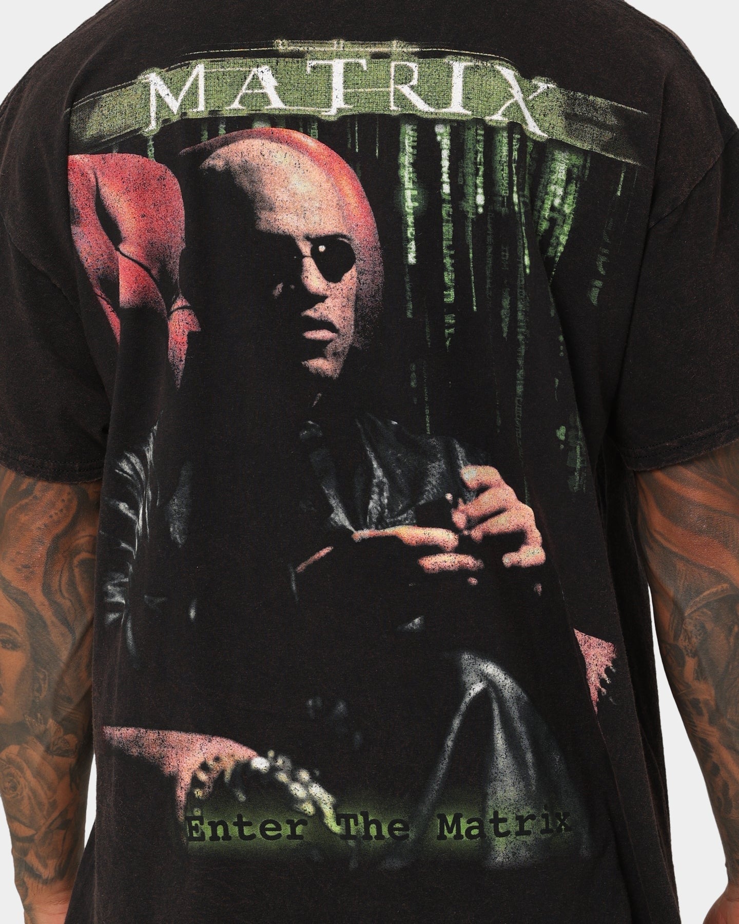 American Thrift X The Matrix Morpheus Vintage T-Shirt Black Wash