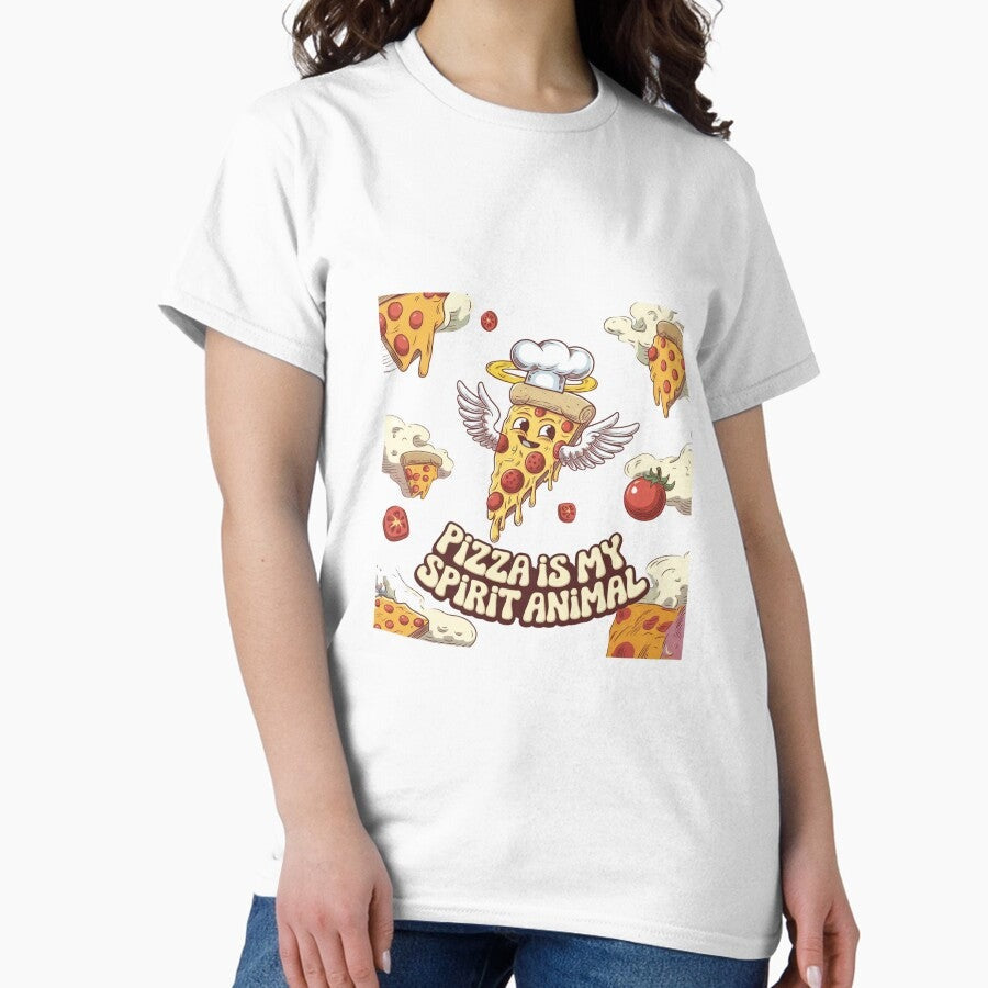 Angelic Pizza Delight Graphic Tee Classic T Shirt