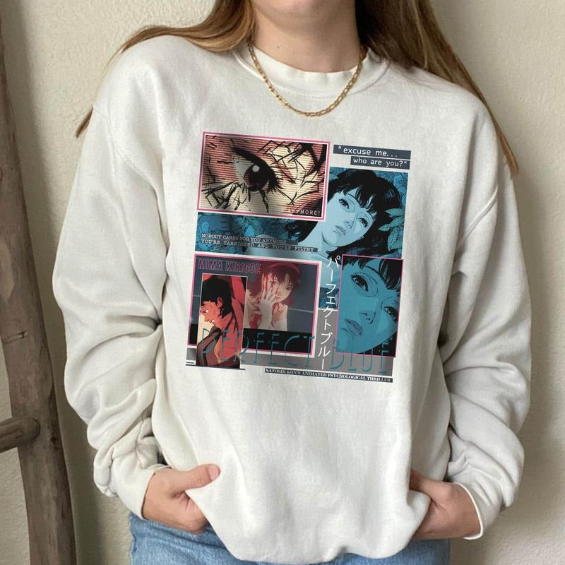 Anime PERFECT BLUE T-shirt - Perfect Blue Shirt, Perfect Blue Vintage Tees, Perfect Blue Retro Shirt, Long Sleeve Shirt, Perfect Blue Tee,Anime Unisex Sweatshirt hoodie T-shirt, Gift for Lovers Anime