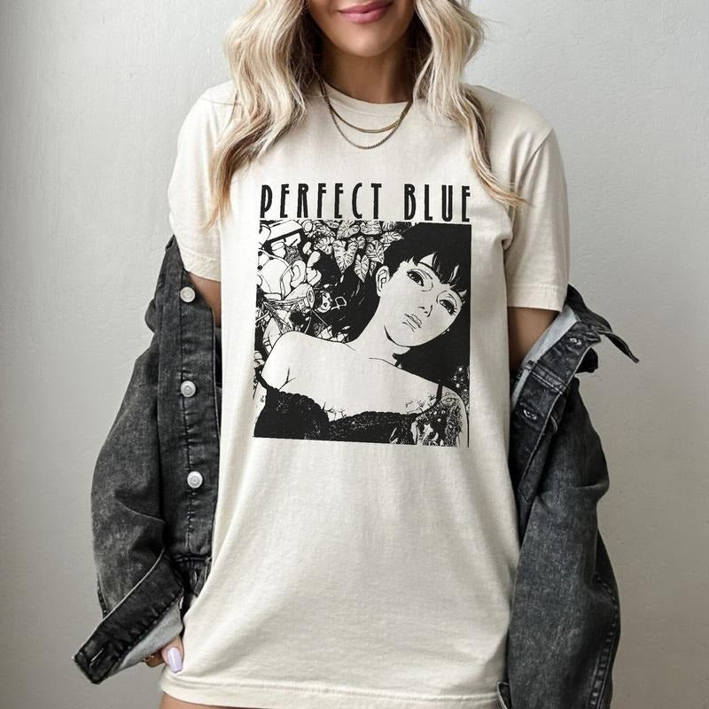Anime Perfect Blue Vintage shirt, Perfect Blue Shirt, Perfect Blue Vintage Tees, Perfect Blue Retro Shirt, Short Sleeve Shirt, Perfect Blue Tee,Anime Unisex Sweatshirt hoodie T-shirt, Gift for Lovers Anime style 001