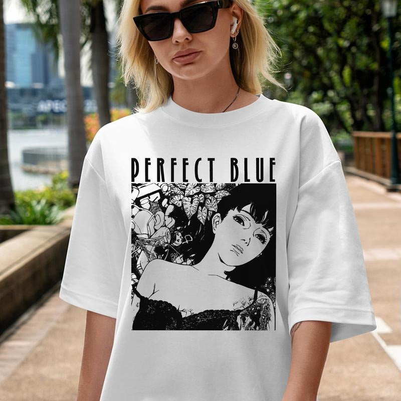 Anime Perfect Blue Vintage shirt, Perfect Blue Shirt, Perfect Blue Vintage Tees, Perfect Blue Retro Shirt, Short Sleeve Shirt, Perfect Blue Tee,Anime Unisex Sweatshirt hoodie T-shirt, Gift for Lovers Anime style 001