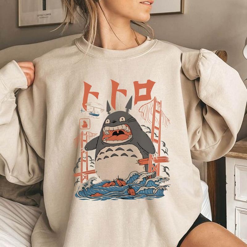 Anime Totoro Unisex T-Shirt, Totoro Japanese Shirt, Anime Lover Gift Shirt, Studio Ghibli Shirt, Gift For Anime Lover, Anime Graphic Tee, Anime Unisex Sweatshirt hoodie T-shirt