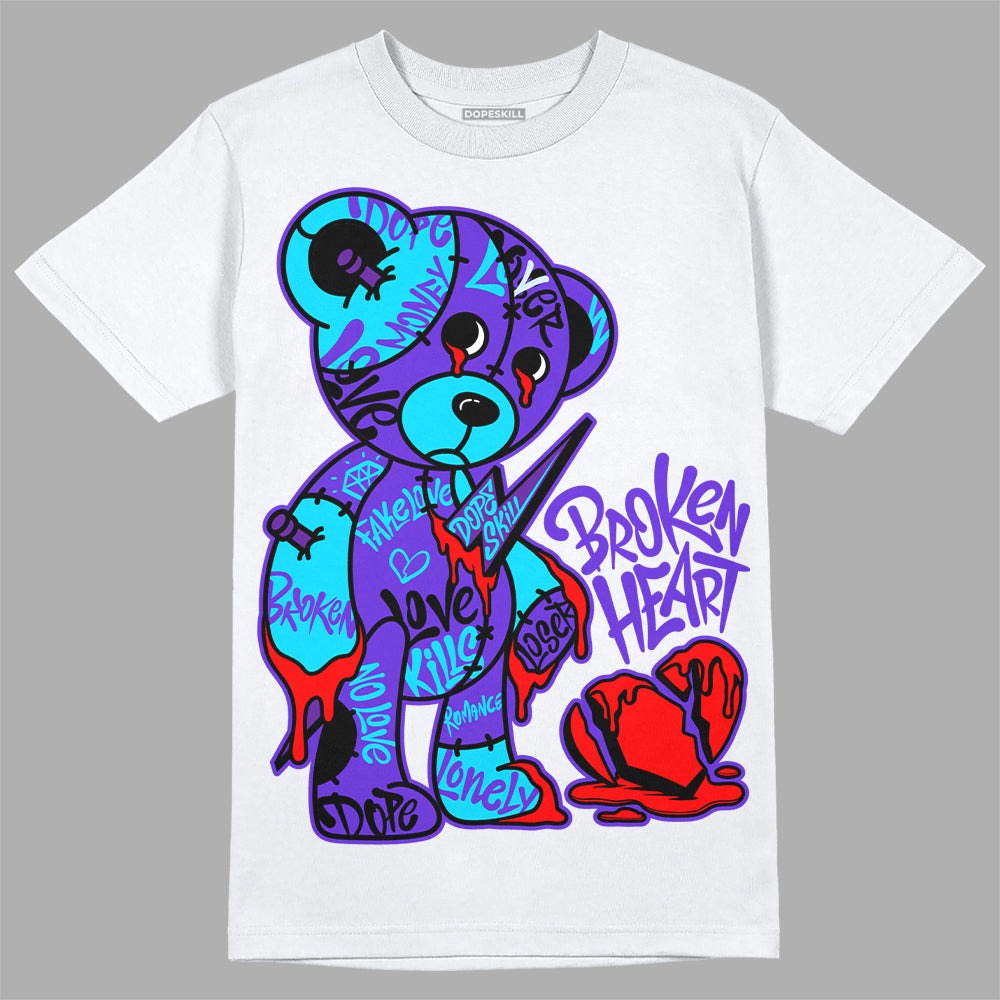 Aqua 6s DopeSkill T-Shirt Broken Heart Graphic