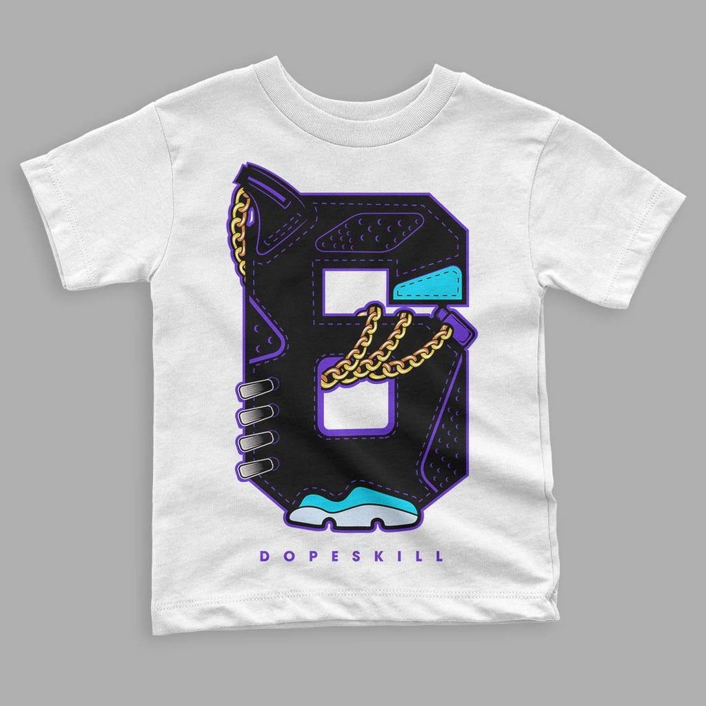 Aqua 6s DopeSkill Toddler Kids T-shirt No.6 Graphic