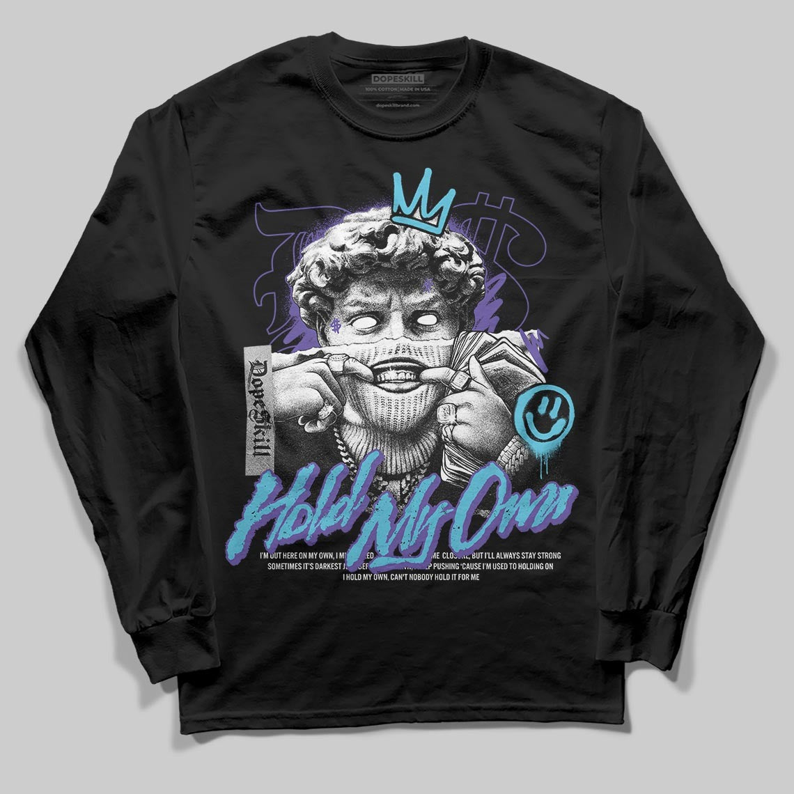 Aqua 8s DopeSkill Long Sleeve T-Shirt In My Way Graphic