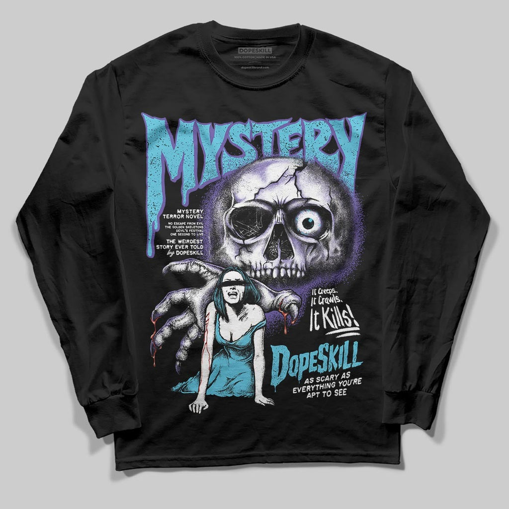 Aqua 8s DopeSkill Long Sleeve T-Shirt Mystery Ghostly Grasp Graphic