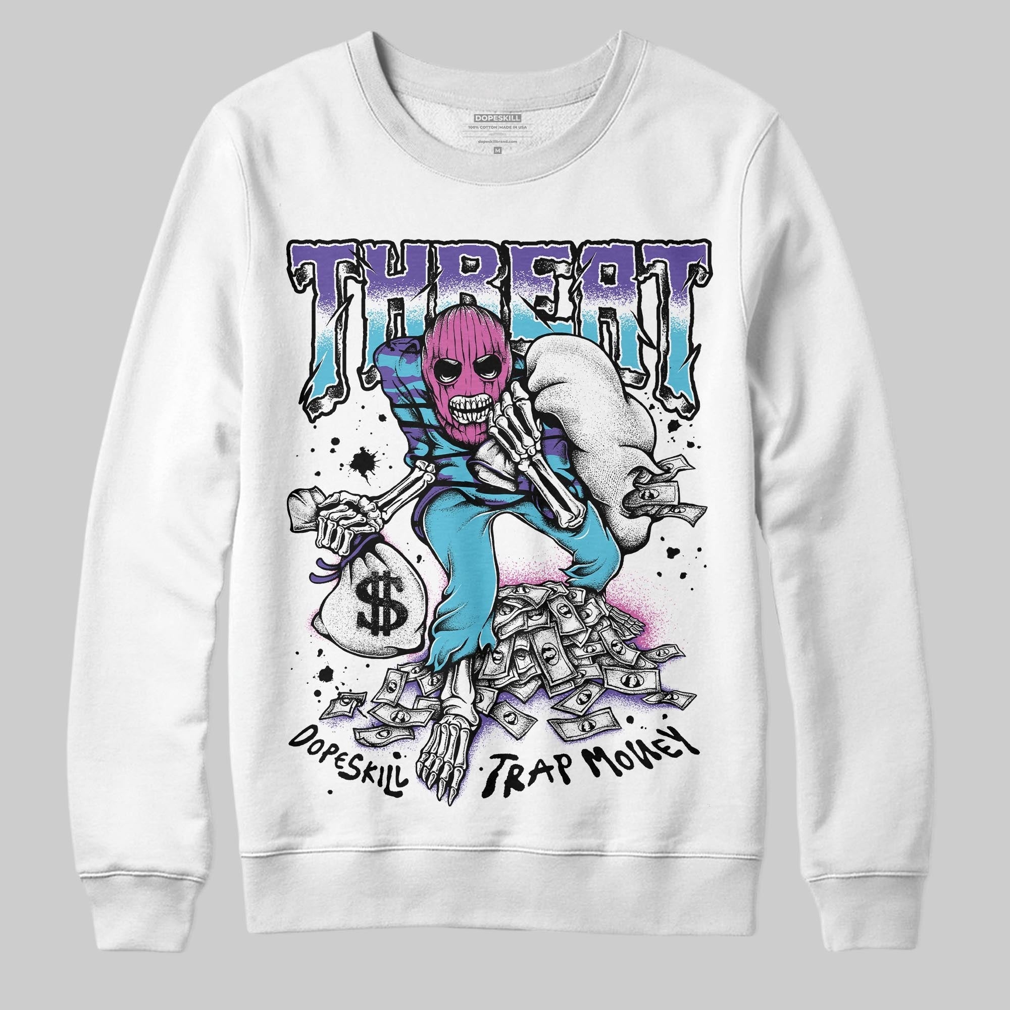 Aqua 8s DopeSkill Sweatshirt Threat Graphic