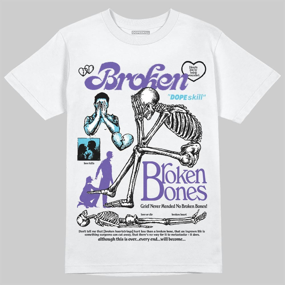 Aqua 8s DopeSkill T-Shirt Broken Bones Graphic