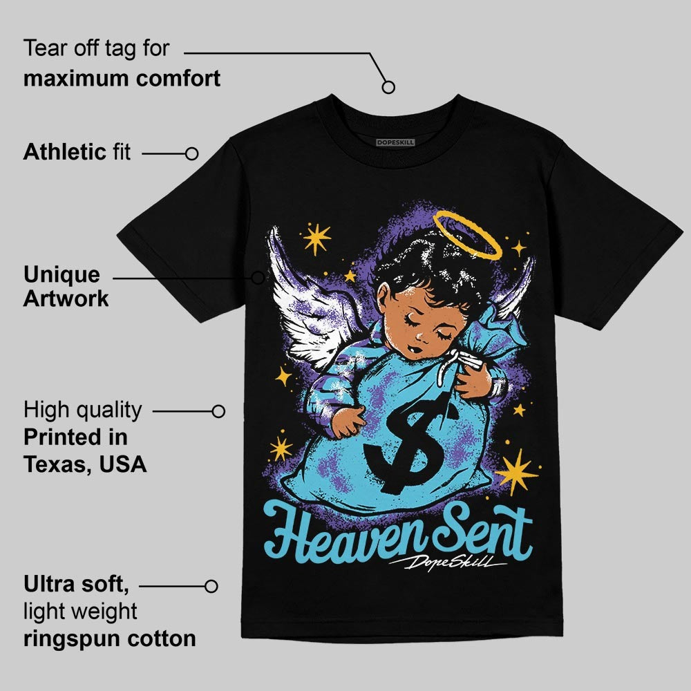 Aqua 8s DopeSkill T-Shirt Heaven Sent Graphic