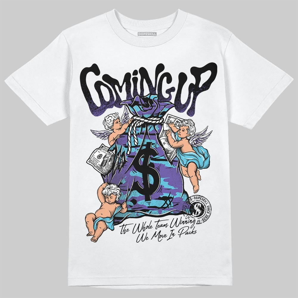 Aqua 8s DopeSkill T-Shirt Money Bag Coming Up Graphic