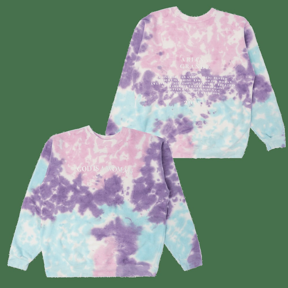 Ariana Merch Ariana God Is A Woman Tie Dye Sweatshirt Music Lovers Gifts For Fans
