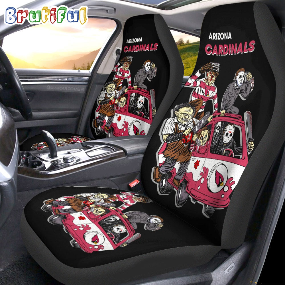 Arizona Cardinals Horror Characters Essential Halloween Car Seat Covers