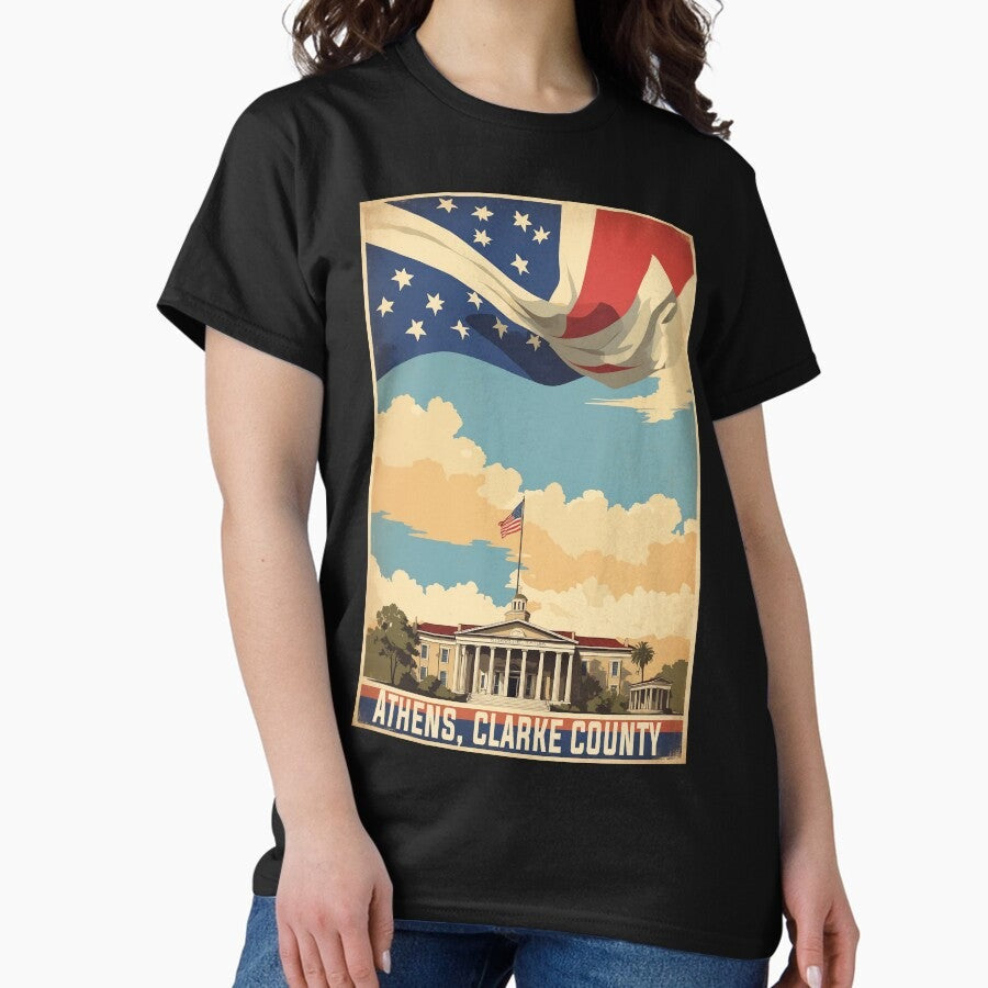 Athens Clark County Georgia USA Vintage Travel Tourism Classic T-Shirt