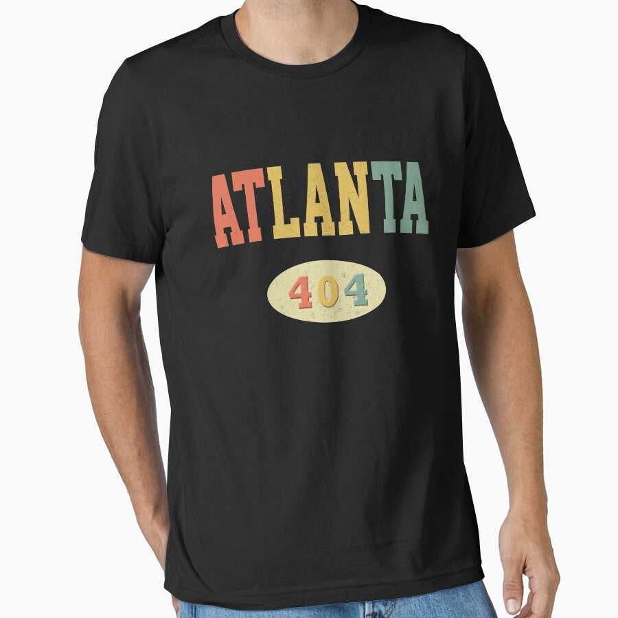 Atlanta 404 Area Code Vintage Retro Design Essential T Shirt