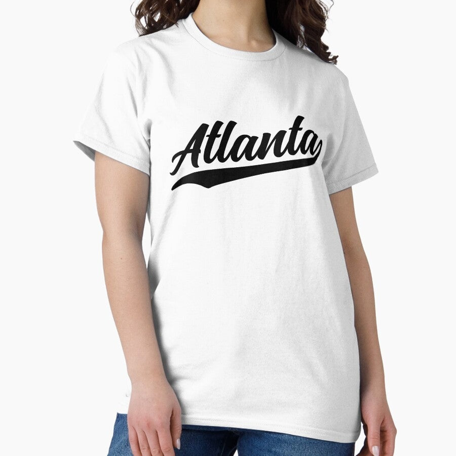 Atlanta Cursive Vintage Script Retro Sports Classic T Shirt
