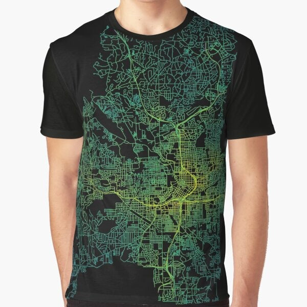 Atlanta Georgia Usa Street Network Map Graphic Graphic T Shirt