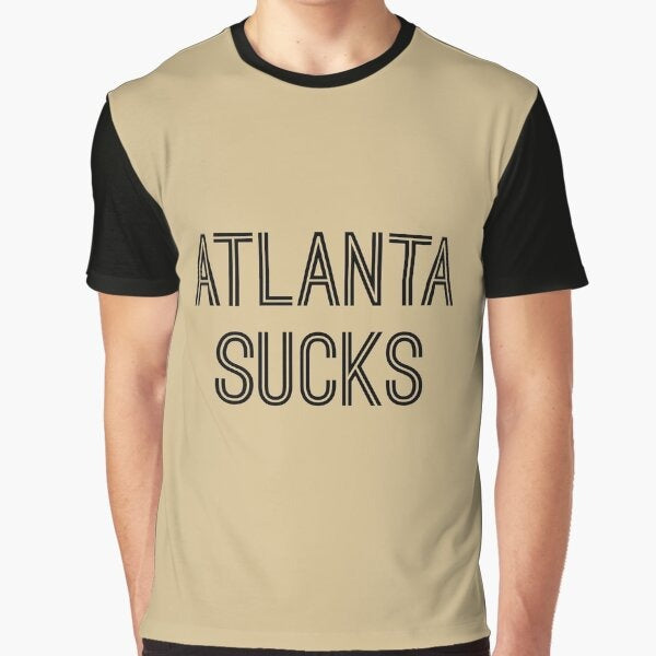 Atlanta Sucks Old Goldblack New Orleans Graphic T Shirt