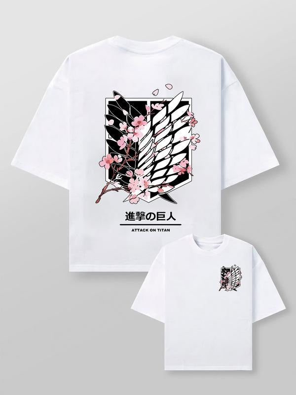 Attack On Titan Anime Unisex Tee | Wings Of Freedom AOT T-shirts, Sweater, Hoodie | AOT Streetwear Style Tee