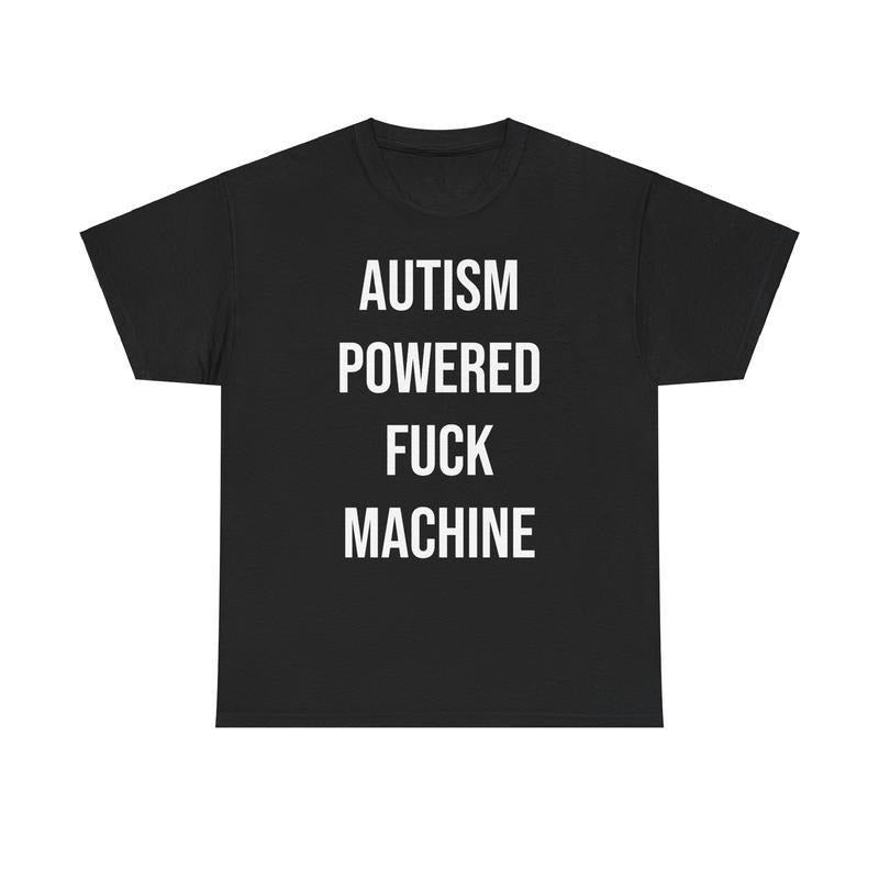 Autism Powered Tee - Funny Cotton Streetwear Tshirt, Unisex Cotton Graphic Shirt Casual
