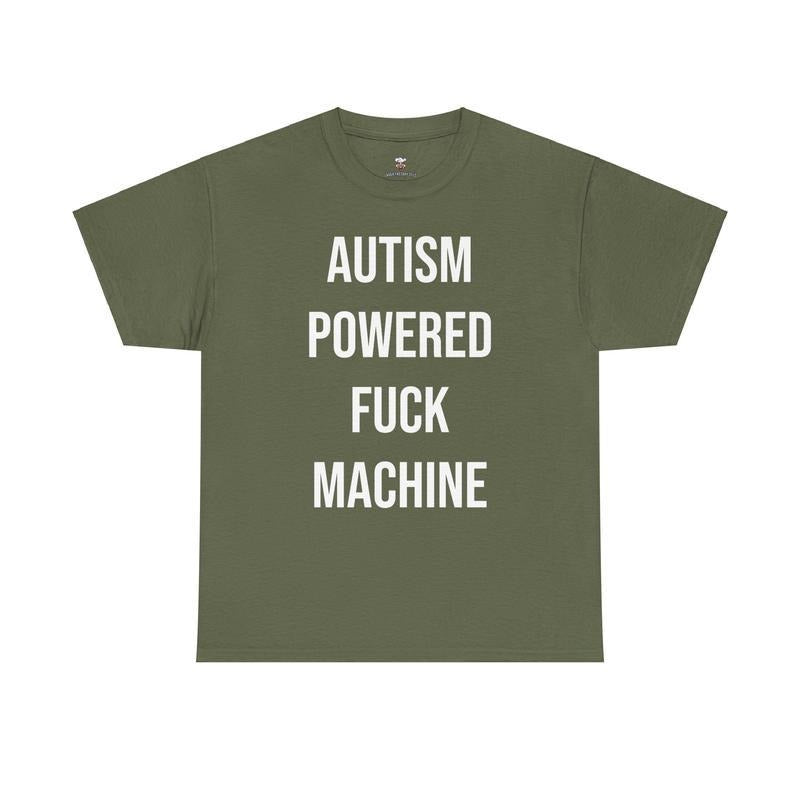 Autism Powered Tee - Funny Cotton Streetwear Tshirt, Unisex Cotton Graphic Shirt Casual