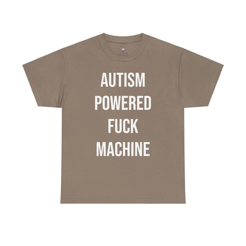 Autism Powered Tee - Funny Cotton Streetwear Tshirt, Unisex Cotton Graphic Shirt Casual