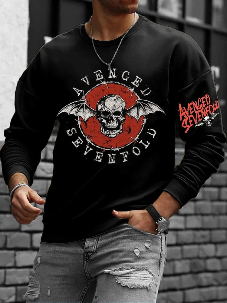 Avenged Sevenfold Merch Avenged Sevenfold Sweatshirt Bat Skull A7Z Merch Music Fans Gifts