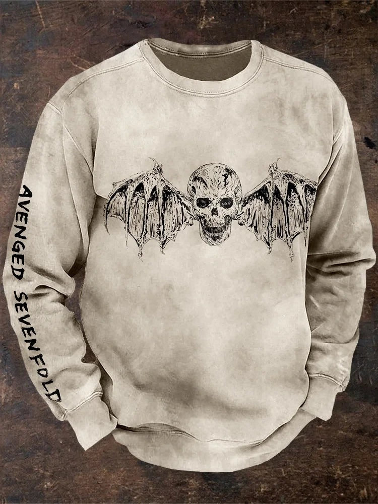 Avenged Sevenfold Merch Bat Skull Avenged Sevenfold Sweatshirt Gifts For Music Fans