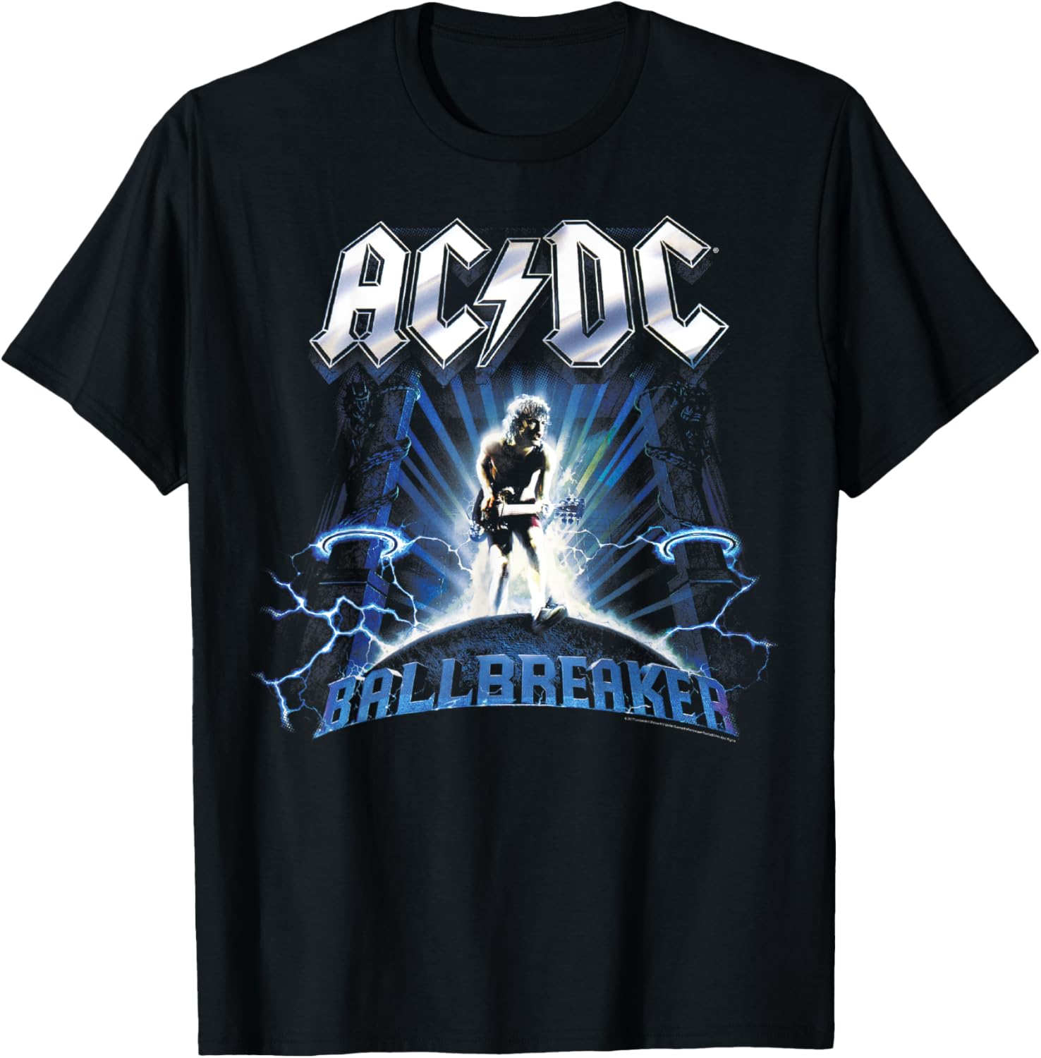 AC\/DC - Ballbreaker T-Shirt - Unisex-Adults & Kids - AC\/DC Fans - Black - Small - Short Sleeve -