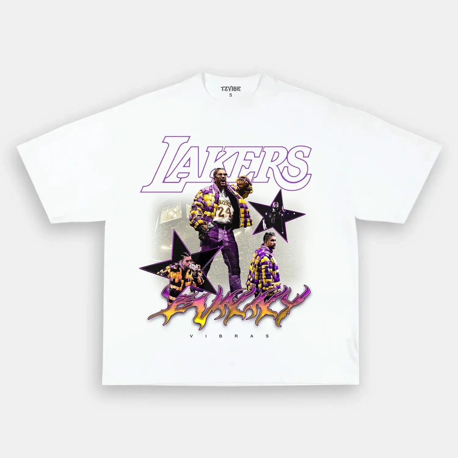 BAD BUNNY x LAKERS VINTAGE TEE Style001