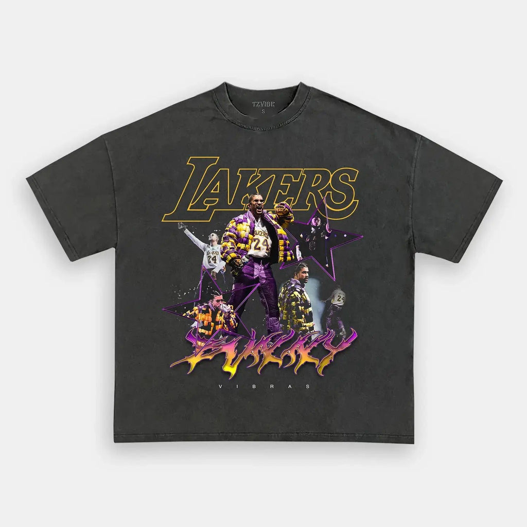 BAD BUNNY x LAKERS VINTAGE TEE Style001