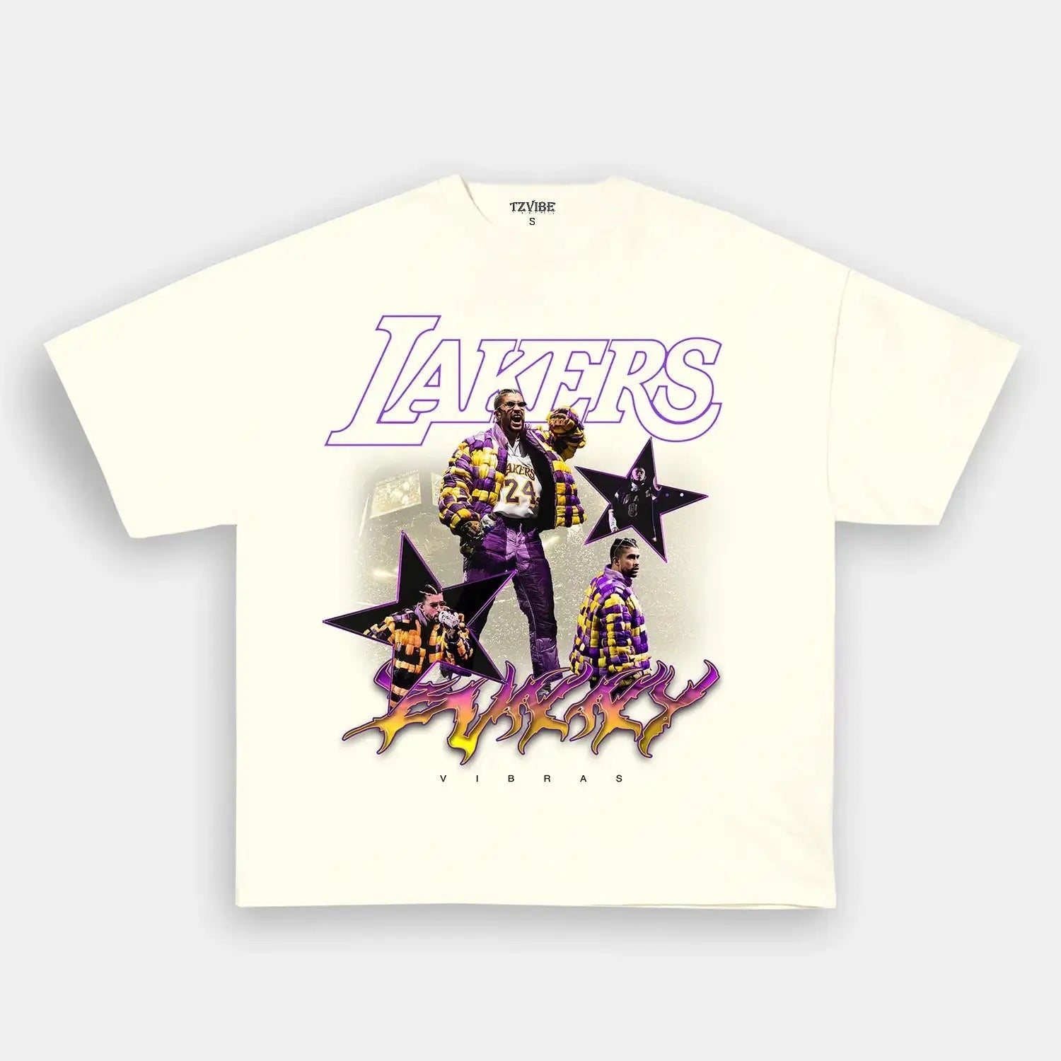 BAD BUNNY x LAKERS VINTAGE TEE Style001