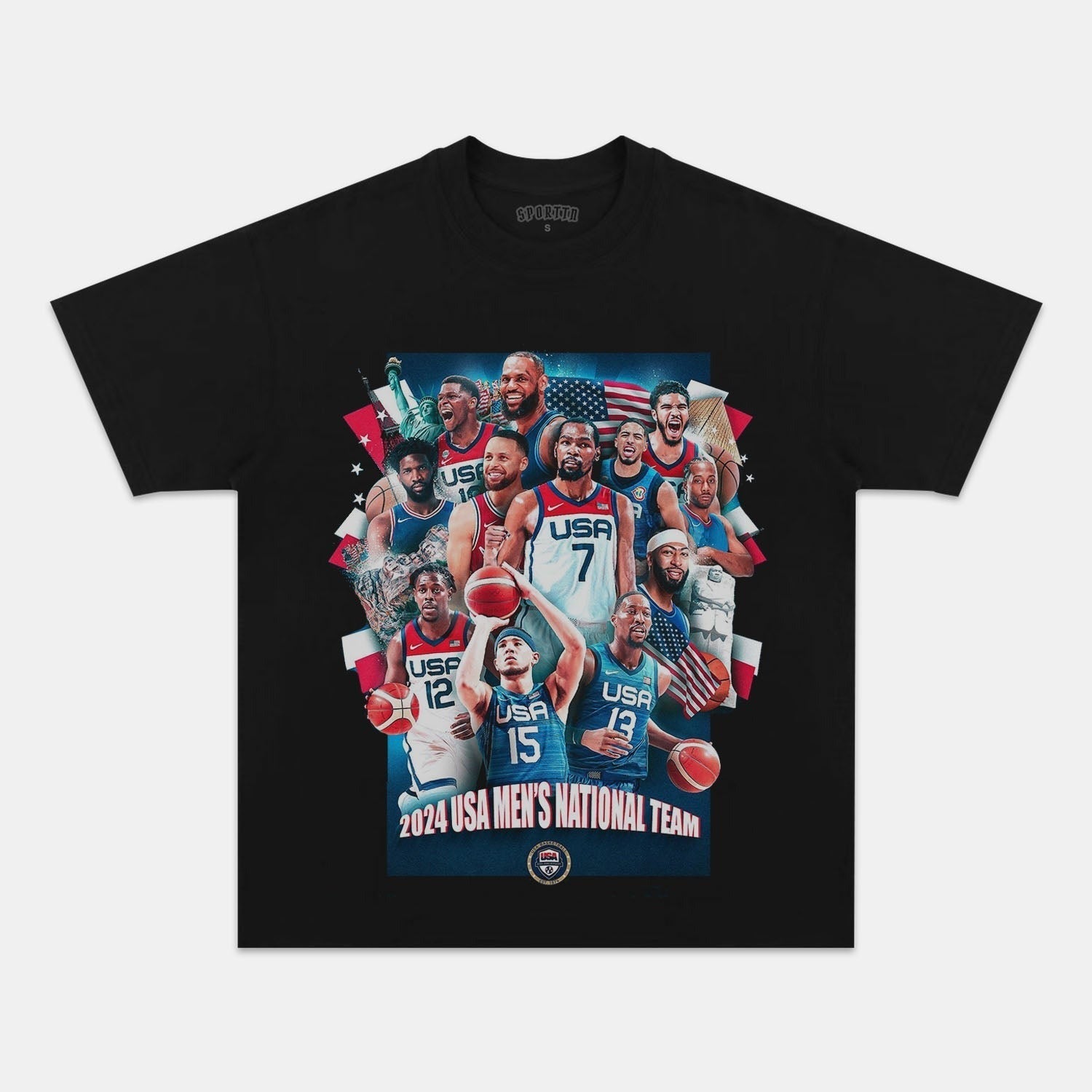 BASKETBALL USA TEE Style002