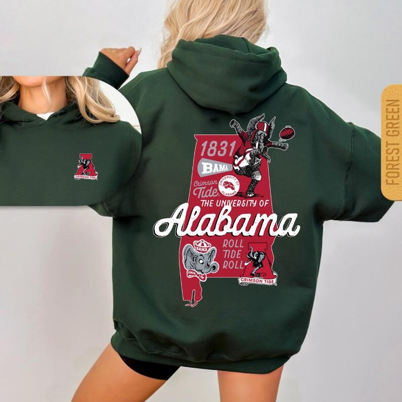 [BIG DEAL]Alabama Crimson Tide Graphite Vault State 2 Sides Hoodie & Sweatshirt, Unisex Hoodie & Sweatshirt, Sport Hoodie & Sweatshirt Fashion Menswea