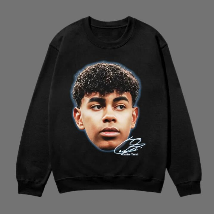 BIG FACE LAMINE YAMAL T-Shirt, LAMINE YAMAL Vintage Tee, Unisex Soccer Shirt, Sweatshirt, Graphic Tees, Menswear Womenswear Streetwear