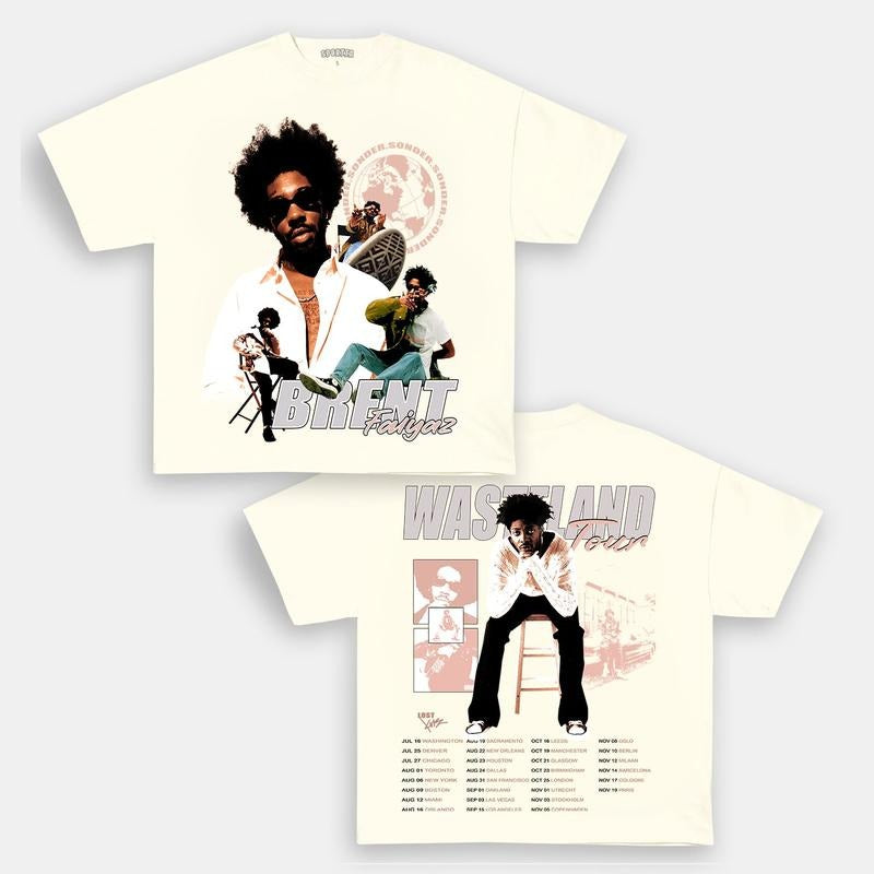 BRENT FAIYAZ V2 Double Printed Short Sleeve Tee Cotton Vintage Shirt To Match Sneaker Hiphop Clothing Rapper Merch Shirt, Hiphop Tour Concert 2024, Gift For Fan Y2K Aesthetic Hoodie Sweatshirt