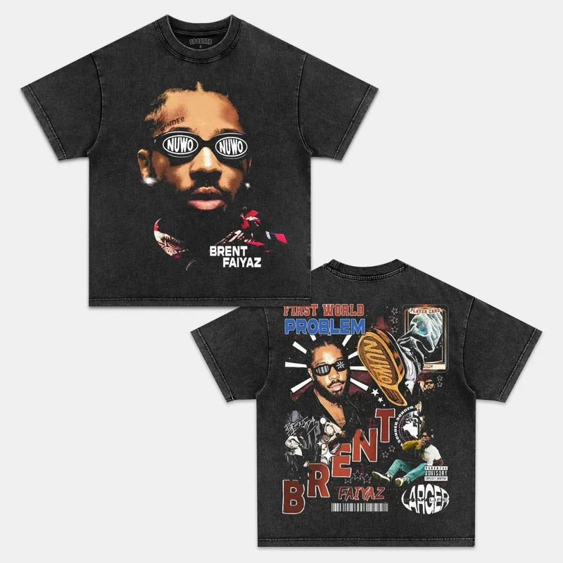 BRENT FAIYAZ V2 Double Printed Short Sleeve Tee Cotton Vintage Shirt To Match Sneaker Hiphop Clothing Rapper Merch Shirt, Hiphop Tour Concert 2024, Gift For Fan Y2K Aesthetic Hoodie Sweatshirt style 001