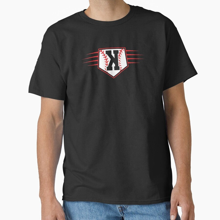 Backwards K Baseball Pitcher Strikeout graphic Classic T-Shirt