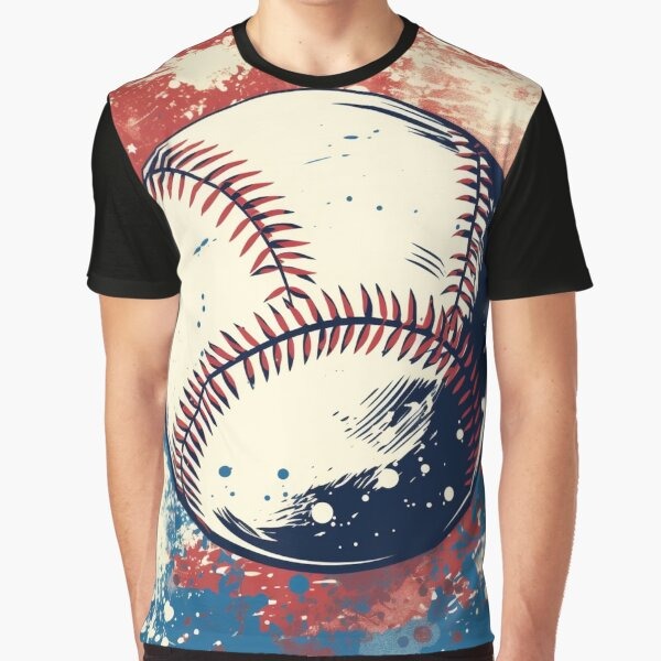 Baseball Art Poster Graphic T-Shirt
