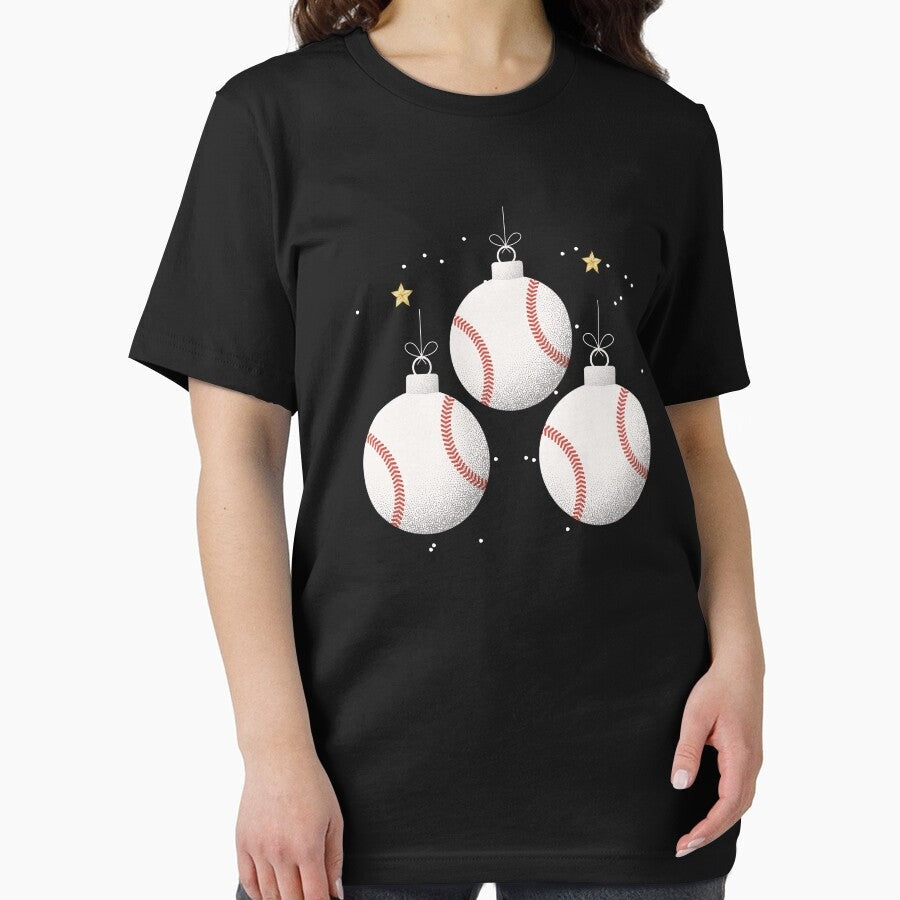 Baseball Christmas Tree Baubles Holiday Essential T-Shirt