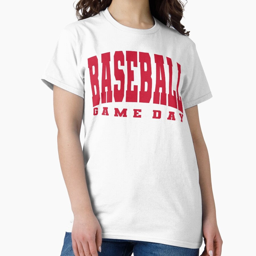 Baseball Game Day Shirt, Sporty Gift for Him or Her, Mom, Dad, or Coach, Vintage Baseball Hoodie, Game Day Apparel for Baseball Fans and Families, Gift for Dad, Mom, or Any Baseball Fan Classic T-Shirt