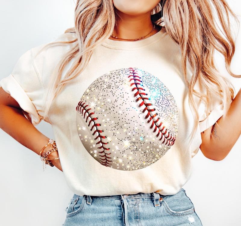 Baseball Graphic Printed Shirt, Baseball Game day Sweater, Baseball Mama, Baseball Girly, Baseball mom, Full Sizes, Full Colors, Cotton Round Neck Tee Collar Comfort Top Womenswear Lady Sweaters