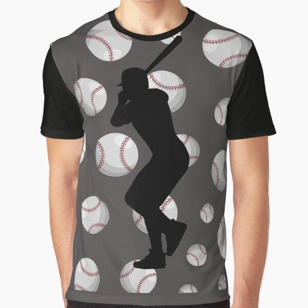 Baseball Silhouette Graphic T-Shirt