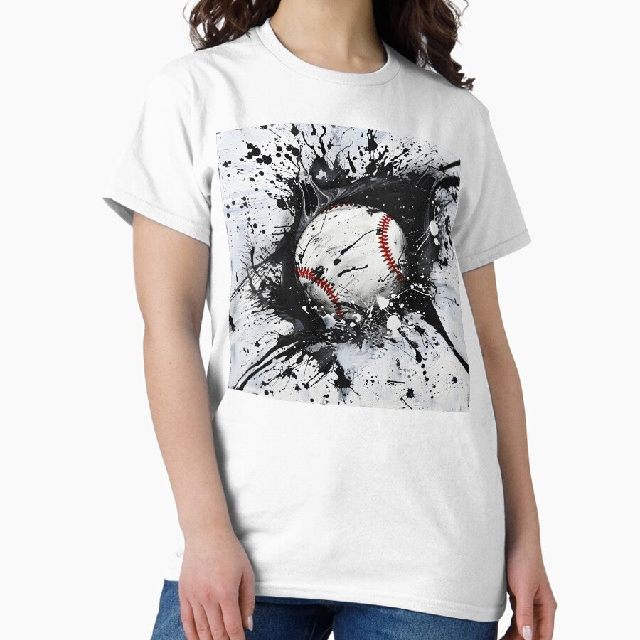 Baseball paint explosion graphic Classic T-Shirt