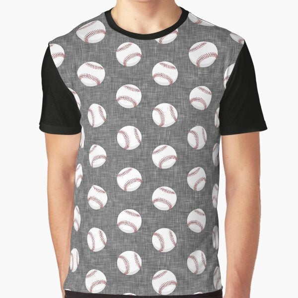 Baseballs on grey Graphic T-Shirt