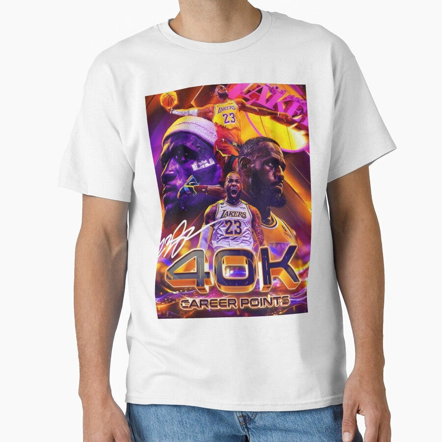 Basketball Los Angeles 40k Career Points Lebron Poster Graphic Classic T-Shirt