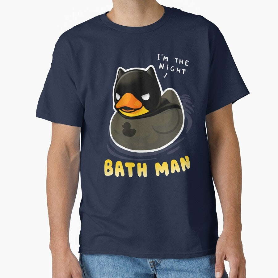 Bath Man Funny Pun - Dark Hero - Superhero Movie Classic T-Shirt