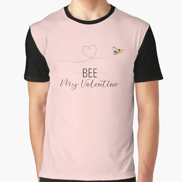Be My Valentine Love Pink Background Graphic T Shirt