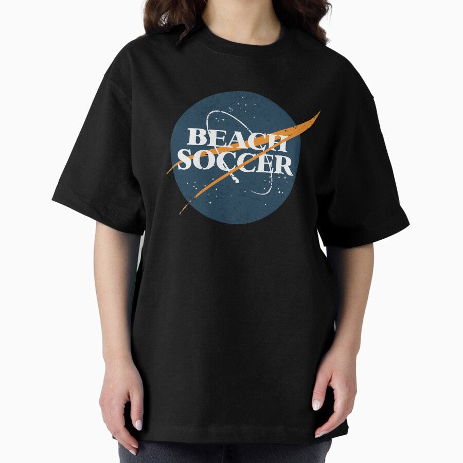 Beach Soccer Space Vintage Oversized T-Shirt