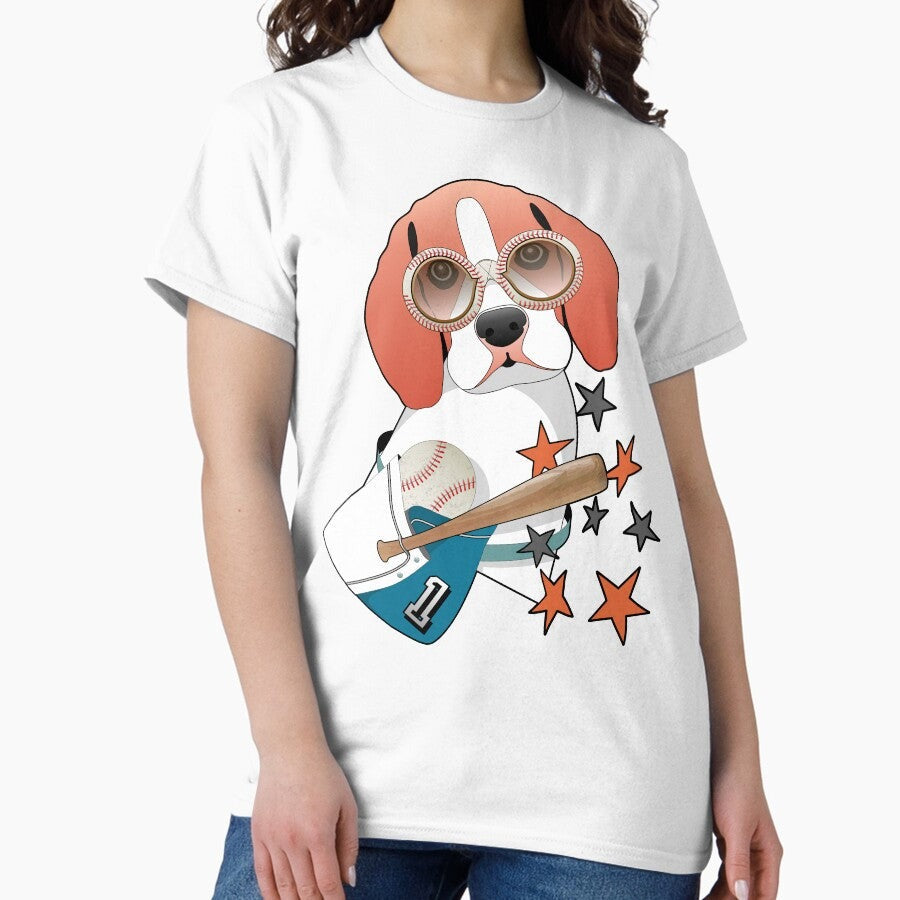 "Beagle: The Baseball Star" Classic T-Shirt